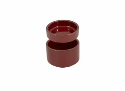 Hapjes|Aperoset Sharing Ø6cm - keramiek - vintage marroon set van 2