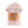 Tiseco Badjas Delux 146/152 - flanel - roze- Badjassen