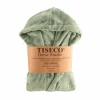 Tiseco Badjassen|Badjas Delux 146/152 - flanel - sea green
