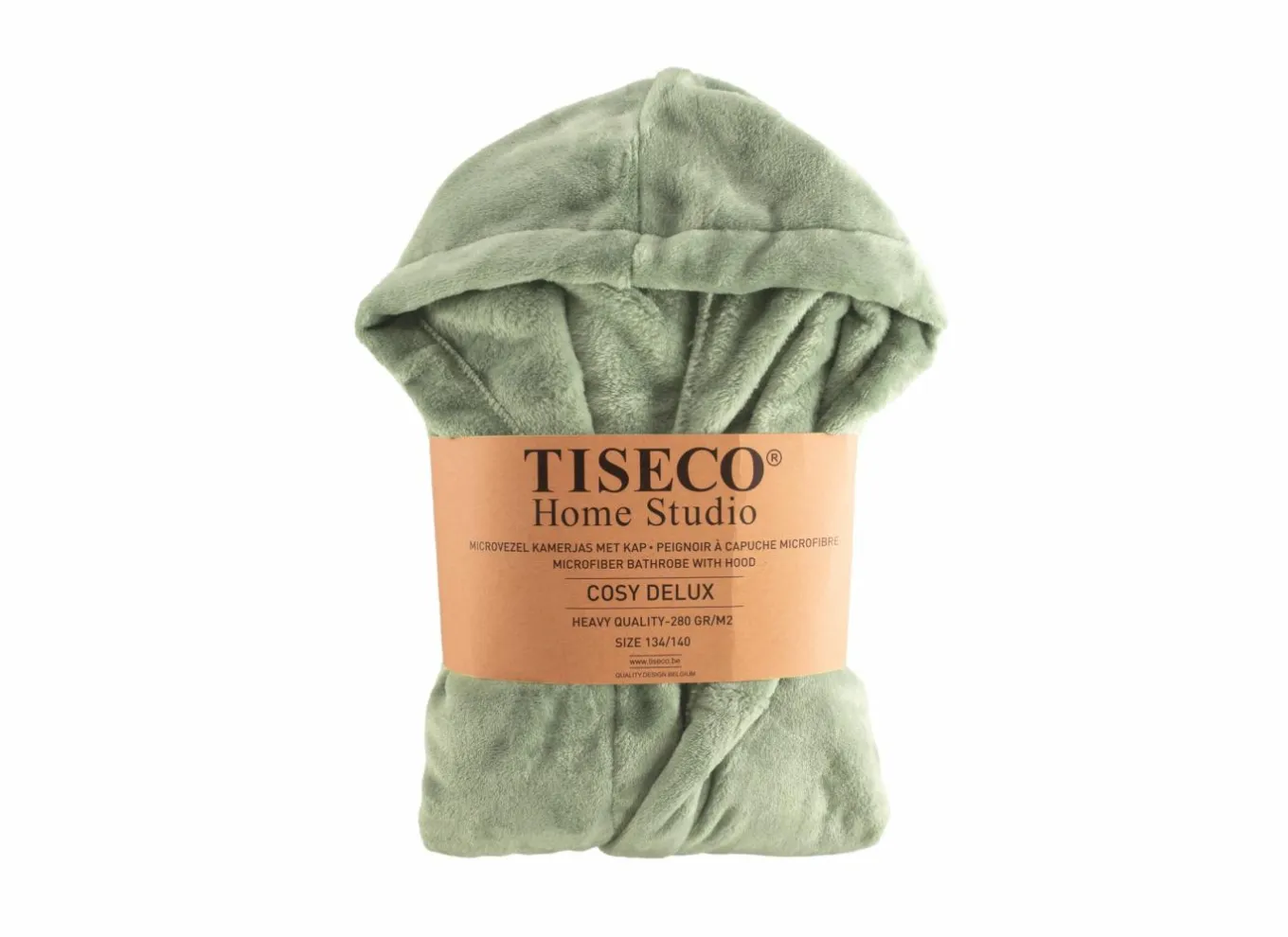 Tiseco Badjassen|Badjas Delux 146/152 - flanel - sea green