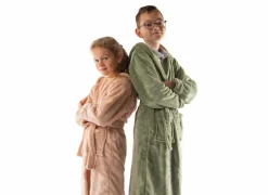 Tiseco Badjassen|Badjas Delux 146/152 - flanel - sea green