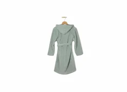 Badjassen|Badjas Kids 146/152 katoen fleece sea green