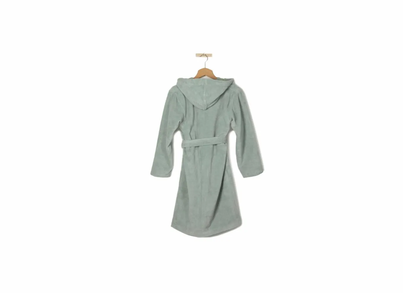 Badjassen|Badjas Kids 146/152 katoen fleece sea green