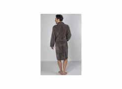 Badjassen|Energie Besparen|Badjas L flanel grey charcoal