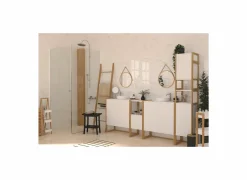 Divers|Badkamerbank Bamboe zwart