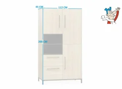 Barkasten|Barkasten|Barkast Bridge 112cm - lamulux - fresh oak & old piano