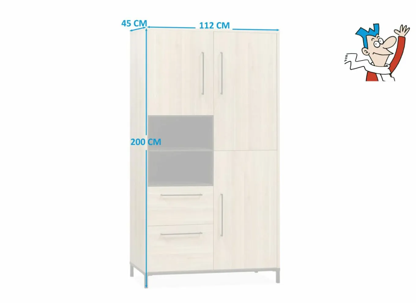 Barkasten|Barkasten|Barkast Bridge 112cm - lamulux - fresh oak & old piano