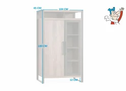 Barkasten|Barkasten|Barkast Cascade 104cm - lamulux - mokka