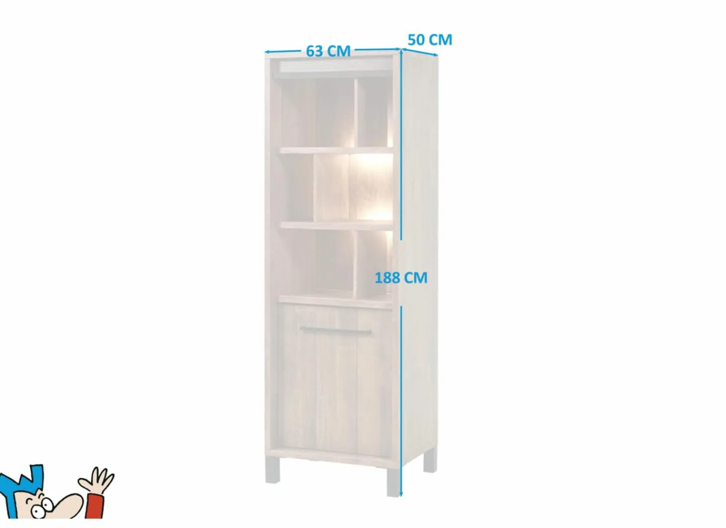 Barkast 63cm - decor - old teak & matt black- Barkasten|Barkasten