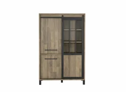 Barkasten|Barkasten|Barkast 122cm  decor - old teak & matt black