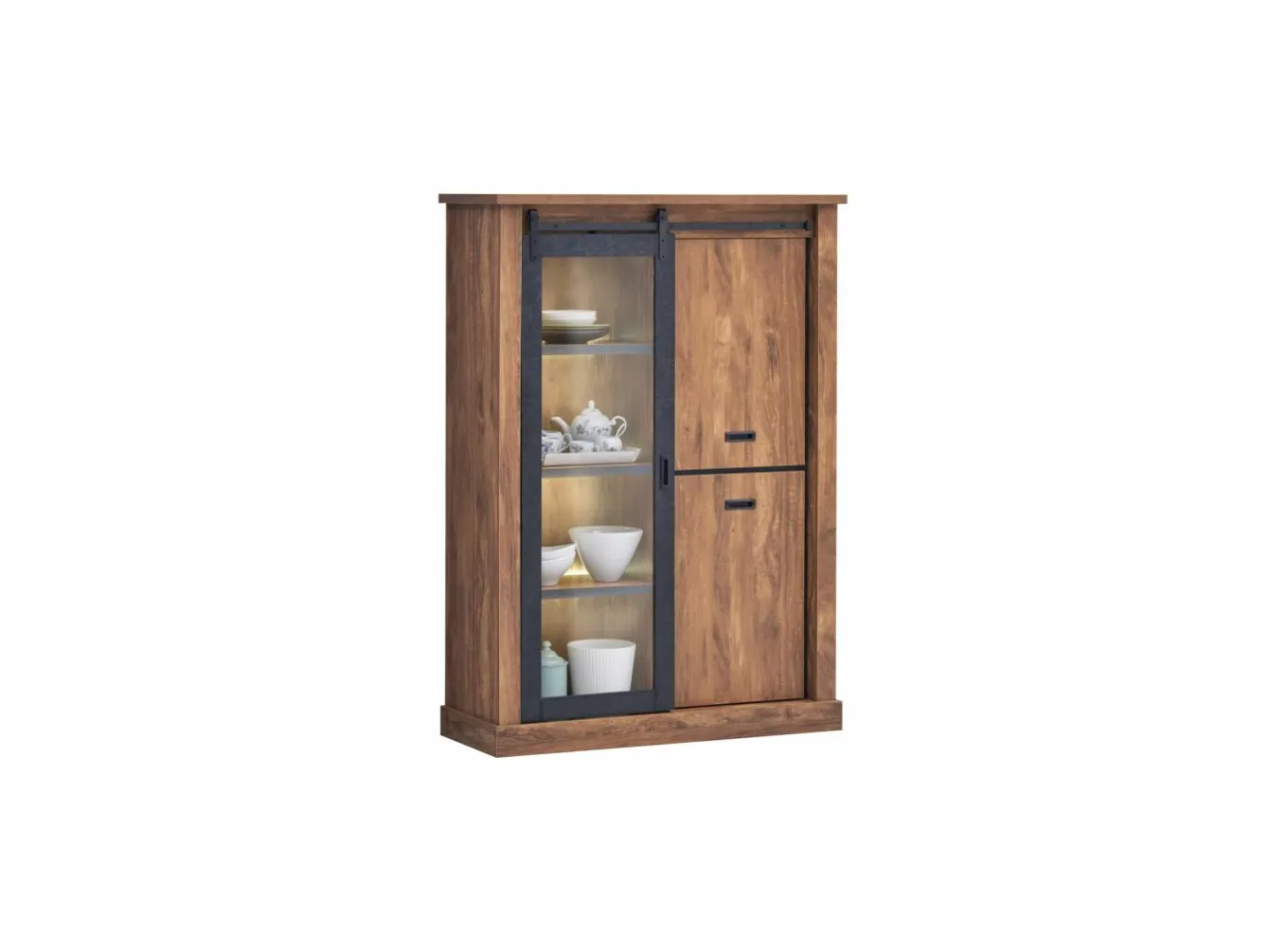 Barkasten|Barkasten|Barkast Elon 125cm - decor - acacia/zwart