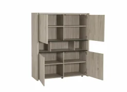 Barkasten|Barkasten|Barkast Lucca 140cm - decor - millenium eik/lichtgrijs