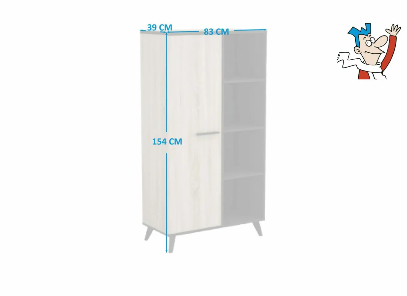 Demeyere Barkasten|Barkasten|Barkast Wayne 83cm - decor - zwart