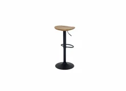 Barkruk Lingua ZH59-80cm - metaal - naturel & zwart- Barstoelen