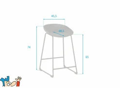 Barkruk Vegas ZH65cm - kunststof - zwart- Barkrukken|Barstoelen