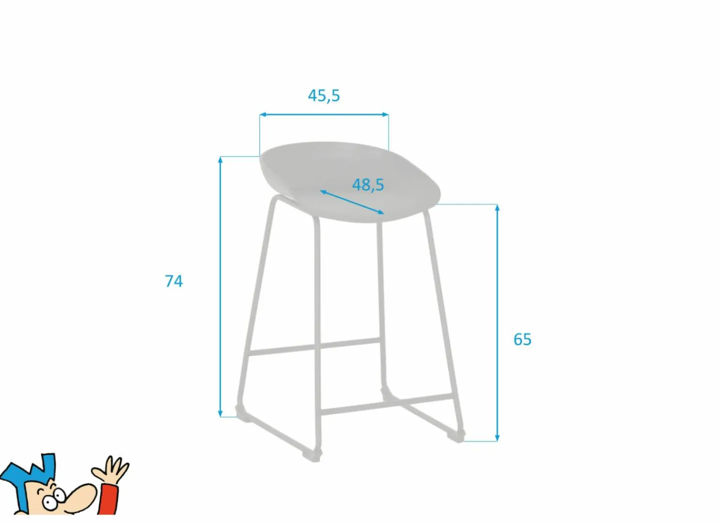 Barkruk Vegas ZH65cm - kunststof - zwart- Barkrukken|Barstoelen