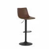 Barstoel Alamo ZH60-82cm - lederlook - cognac- Barkrukken|Barstoelen