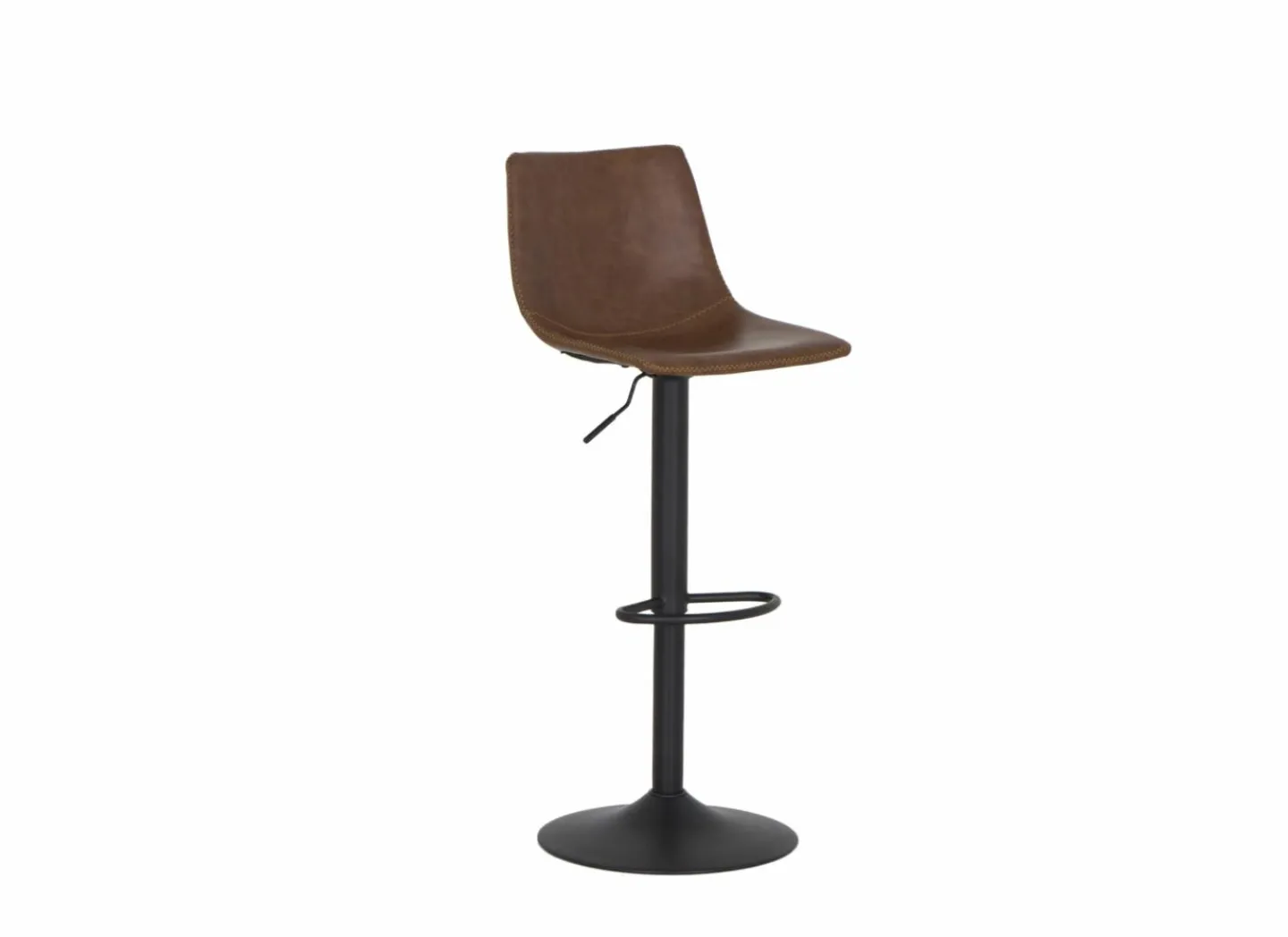 Barstoel Alamo ZH60-82cm - lederlook - cognac- Barkrukken|Barstoelen
