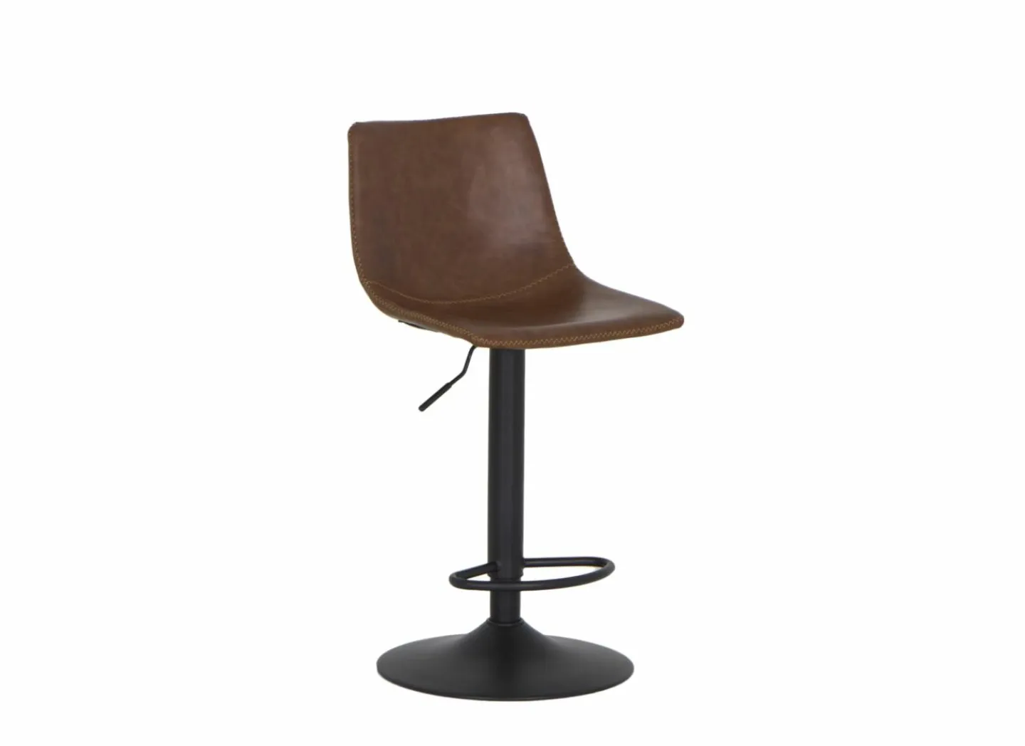 Barstoel Alamo ZH60-82cm - lederlook - cognac- Barkrukken|Barstoelen