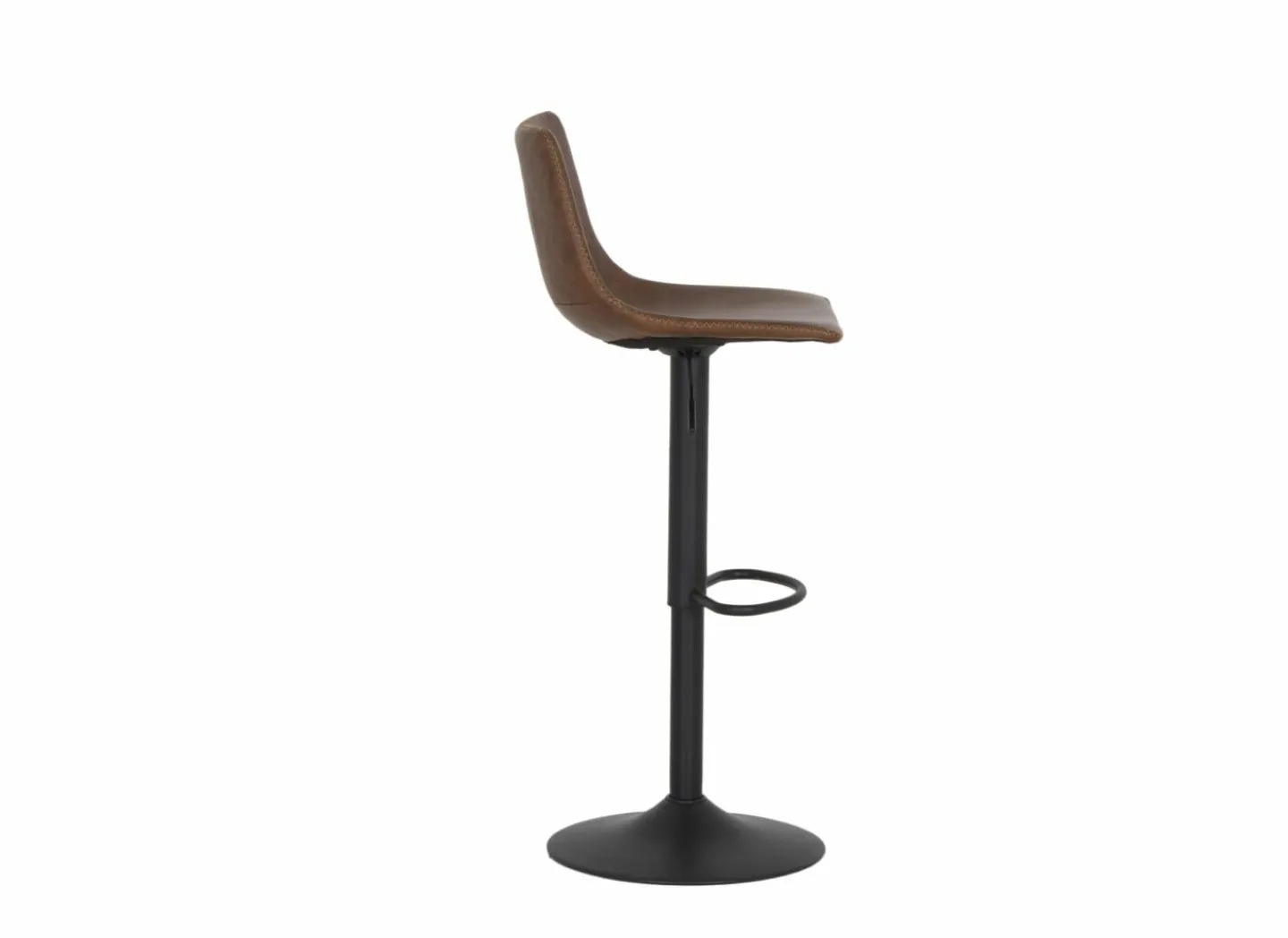 Barstoel Alamo ZH60-82cm - lederlook - cognac- Barkrukken|Barstoelen