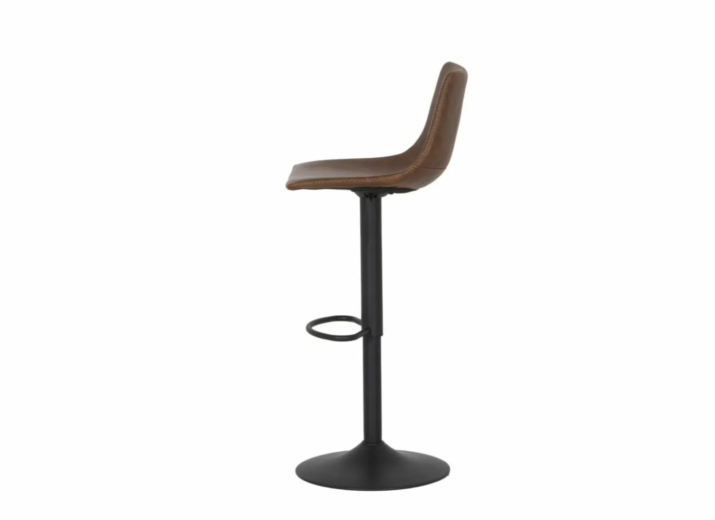 Barstoel Alamo ZH60-82cm - lederlook - cognac- Barkrukken|Barstoelen