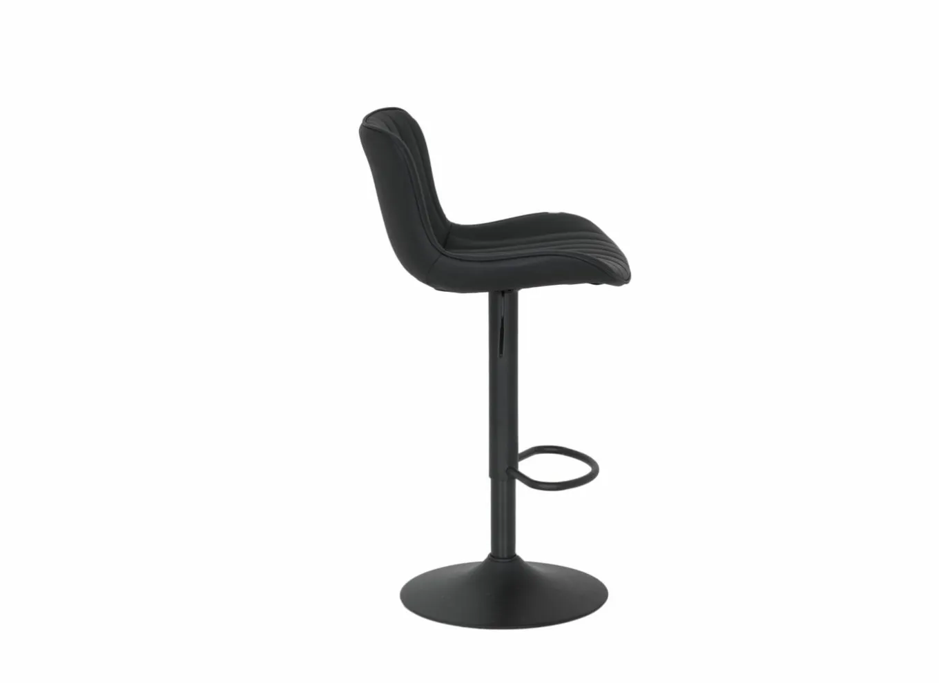 Barkrukken|Barstoelen|Barstoel Gigolo ZH58-83cm - lederlook - zwart