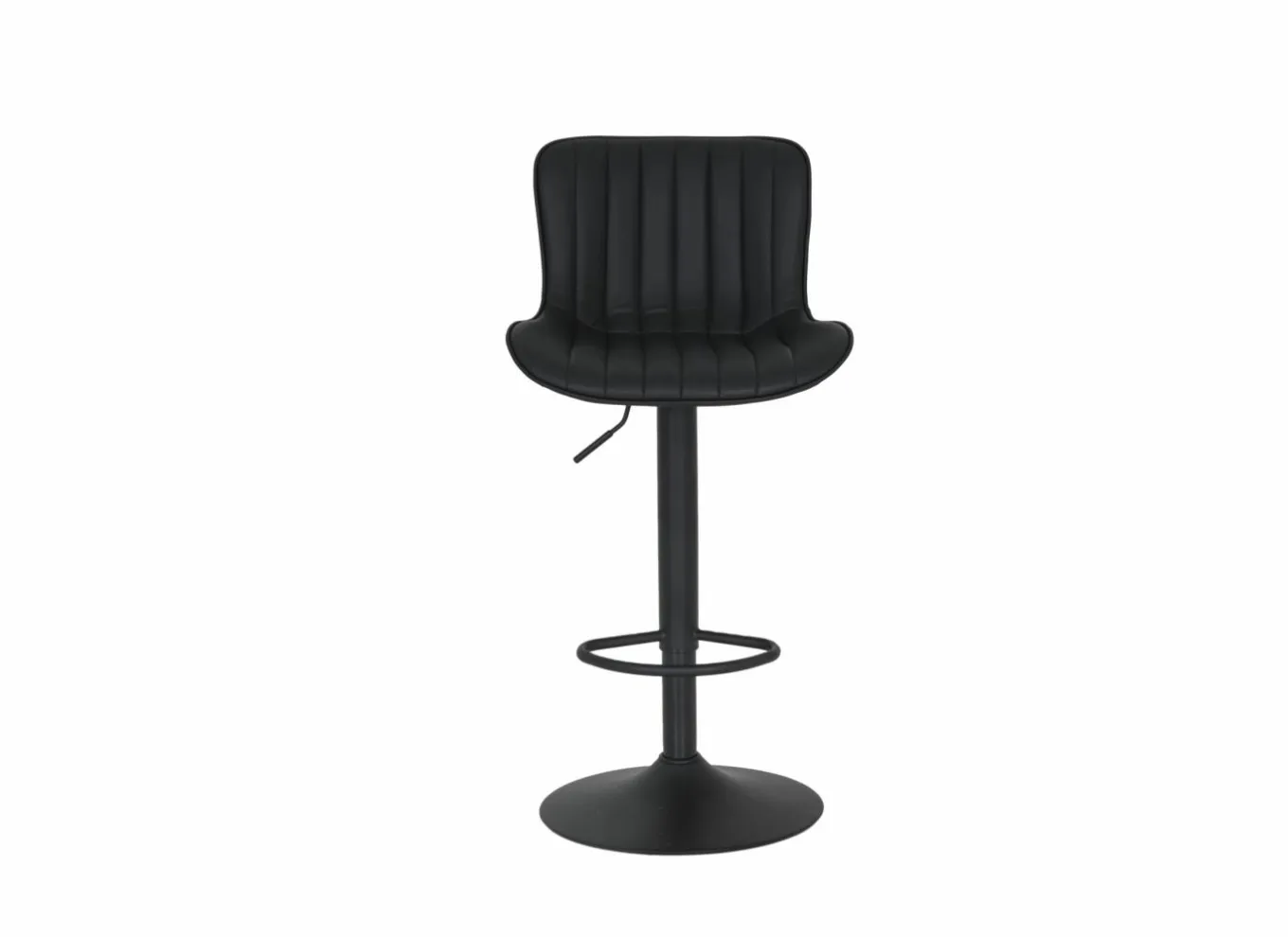 Barkrukken|Barstoelen|Barstoel Gigolo ZH58-83cm - lederlook - zwart