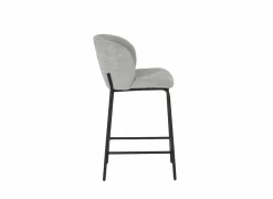 Barkrukken|Barstoelen|Barstoel Shell ZH65cm - stof - grijs