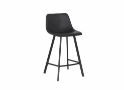 Barstoel Spartacus ZH65cm - lederlook - zwart- Barkrukken|Barstoelen