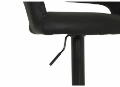 Barstoel Zorn lederlook - zwart- Barkrukken|Barstoelen