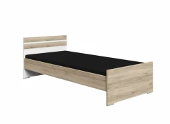 Eenpersoonsbedden|Eenpersoonsbedden|Bed Cariba 90x200cm - decor - sanremo & wit