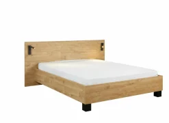 Bed Clara 140x200cm - melamine - golden oak- Tweepersoonsbedden