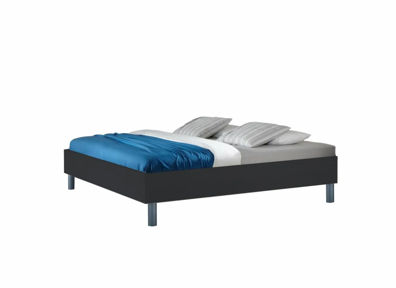 Tweepersoonsbedden|Bed Easy 140x200cm - decor - grafiet