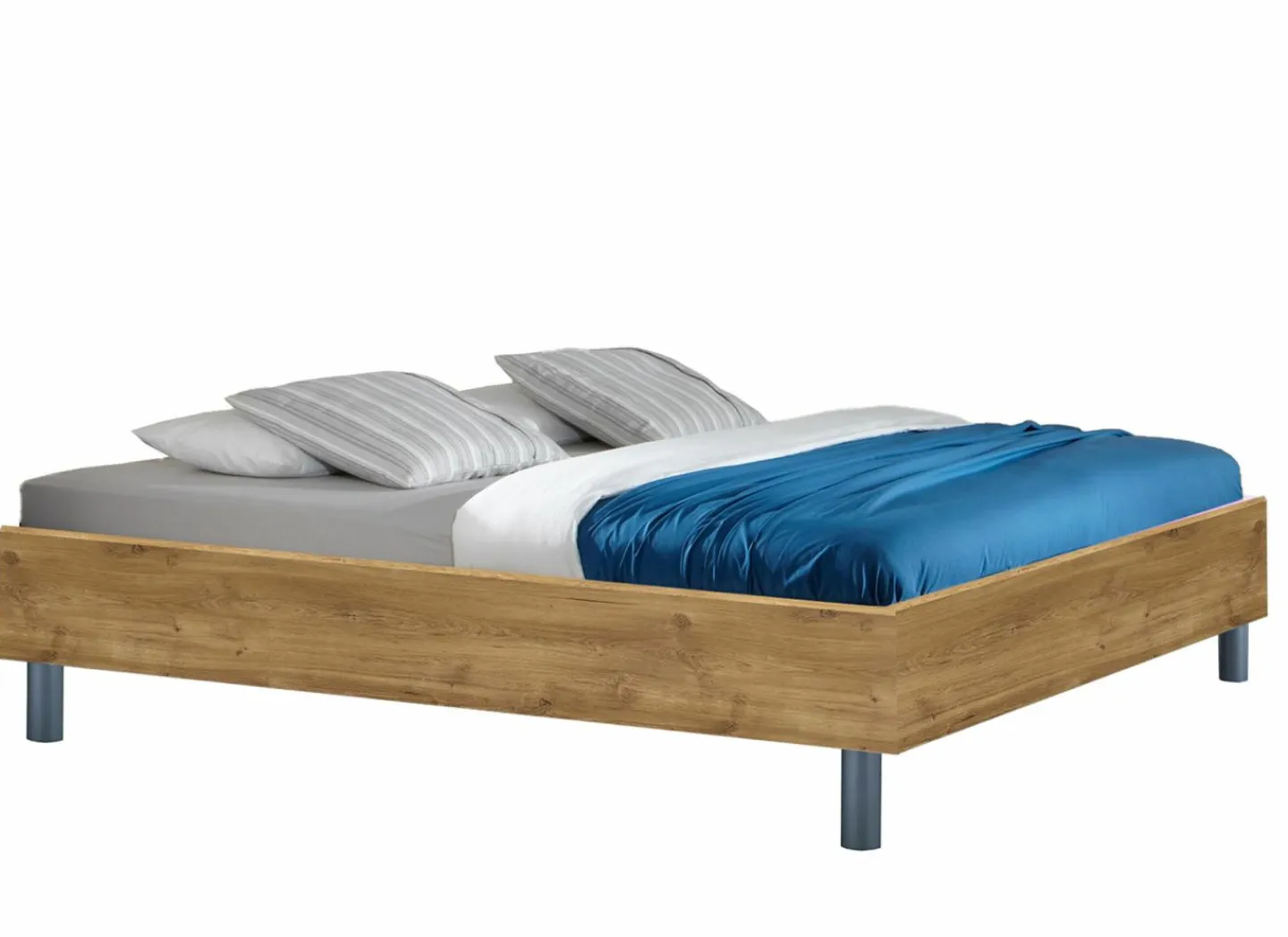 Bed Easy 160x200cm - decor - planke- Tweepersoonsbedden