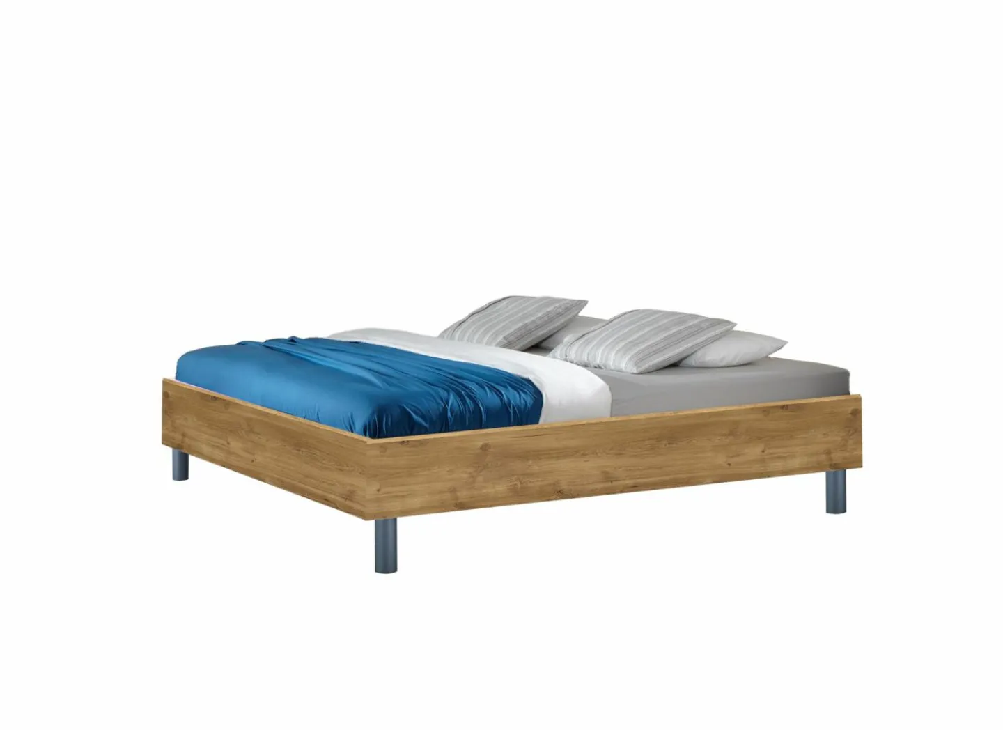 Bed Easy 160x200cm - decor - planke- Tweepersoonsbedden