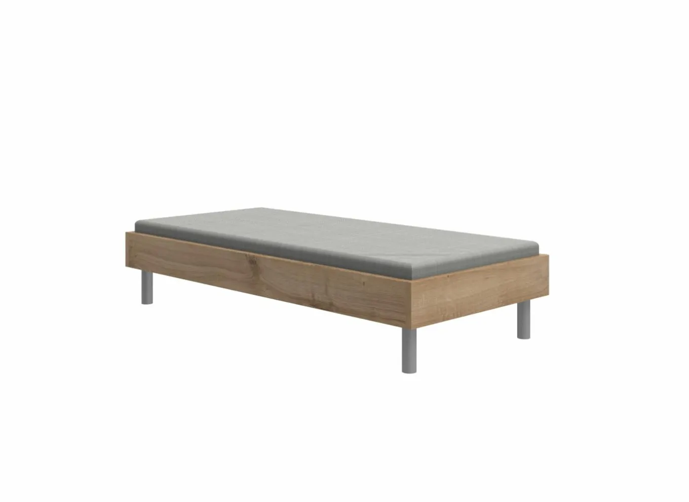 Eenpersoonsbedden|Eenpersoonsbedden|Bed Easy 100x200cm - decor - planke