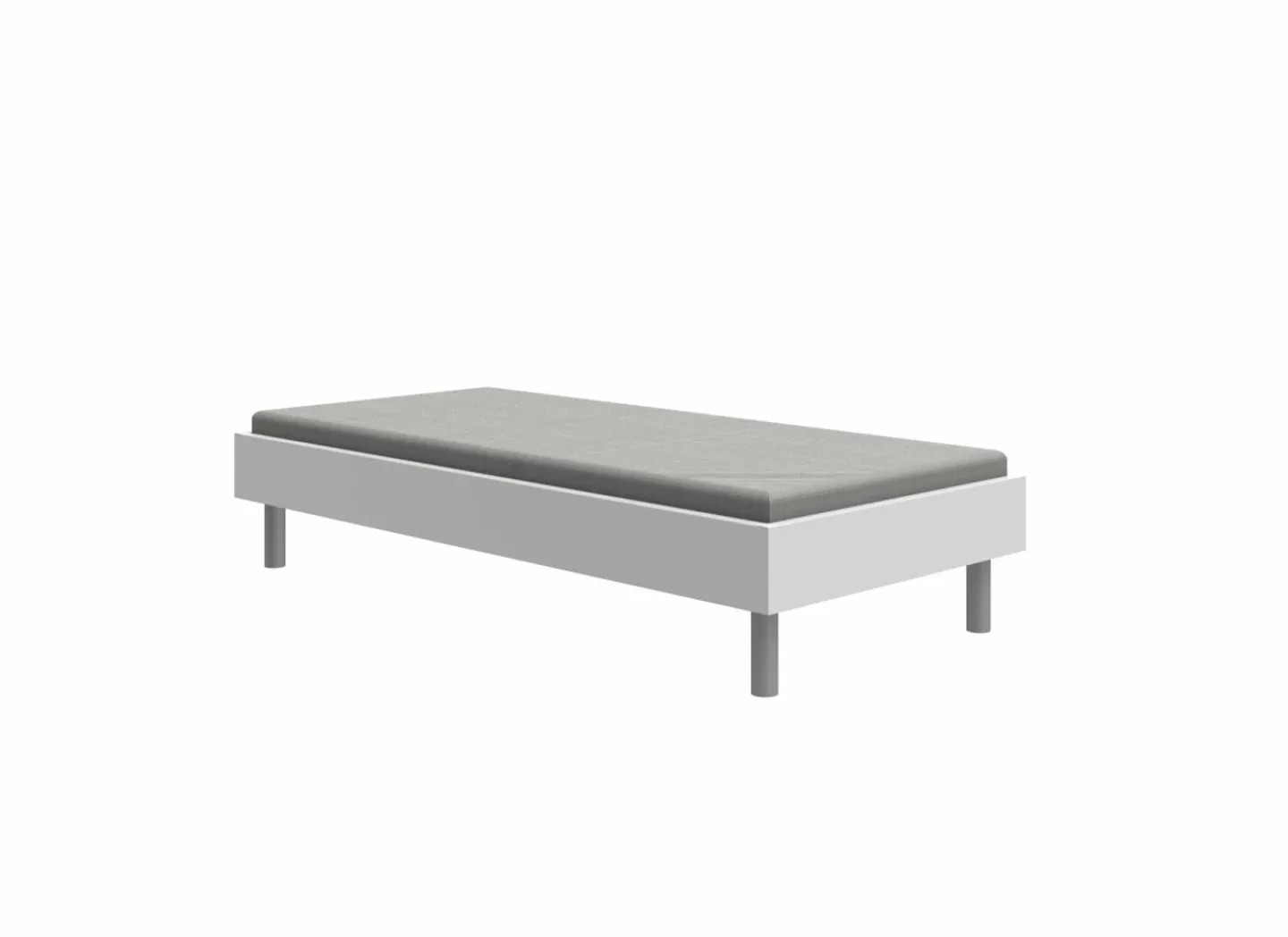 Bed Easy 100x200cm - decor - wit- Eenpersoonsbedden|Eenpersoonsbedden