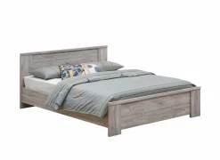 Tweepersoonsbedden|Bed Elias 160x200cm - decor - grijze eik