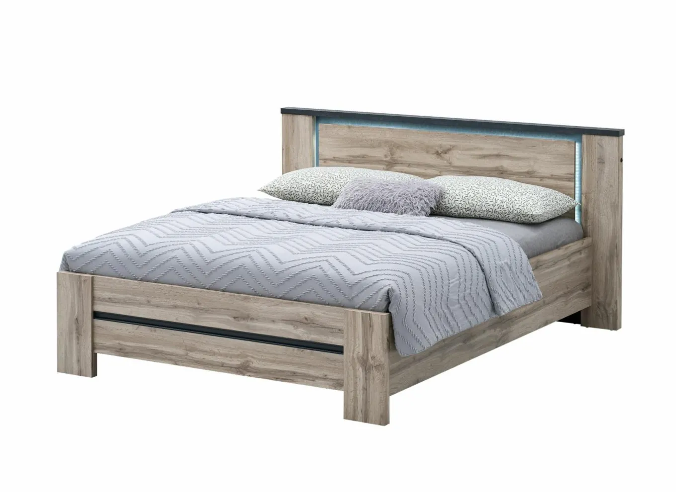 Tweepersoonsbedden|Bed Elvira 160x200cm - decor - canada oak