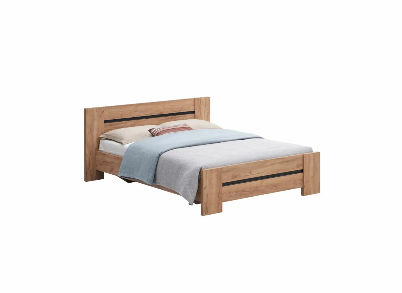 Tweepersoonsbedden|Bed Erwin 180x200cm - decor - French oak