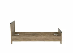 Eenpersoonsbedden|Eenpersoonsbedden|Bed Esra 90x200cm - decor - industrial oak & black concrete