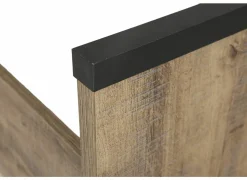 Eenpersoonsbedden|Eenpersoonsbedden|Bed Esra 90x200cm - decor - industrial oak & black concrete