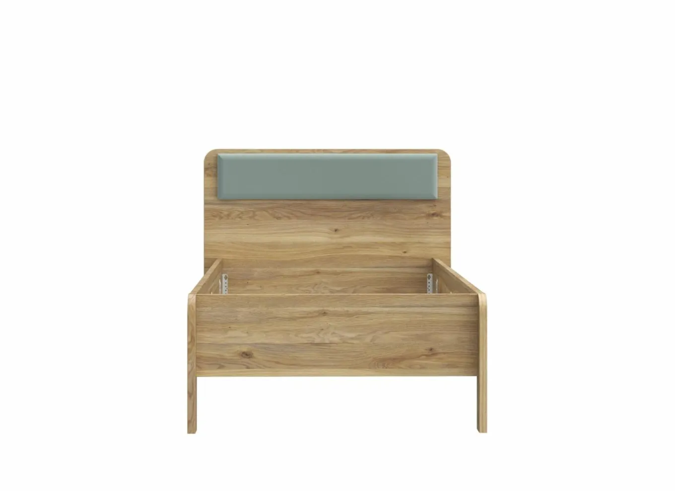 Eenpersoonsbedden|Eenpersoonsbedden|Bed Hoa 90x200cm - decor - mauvella eik & groen