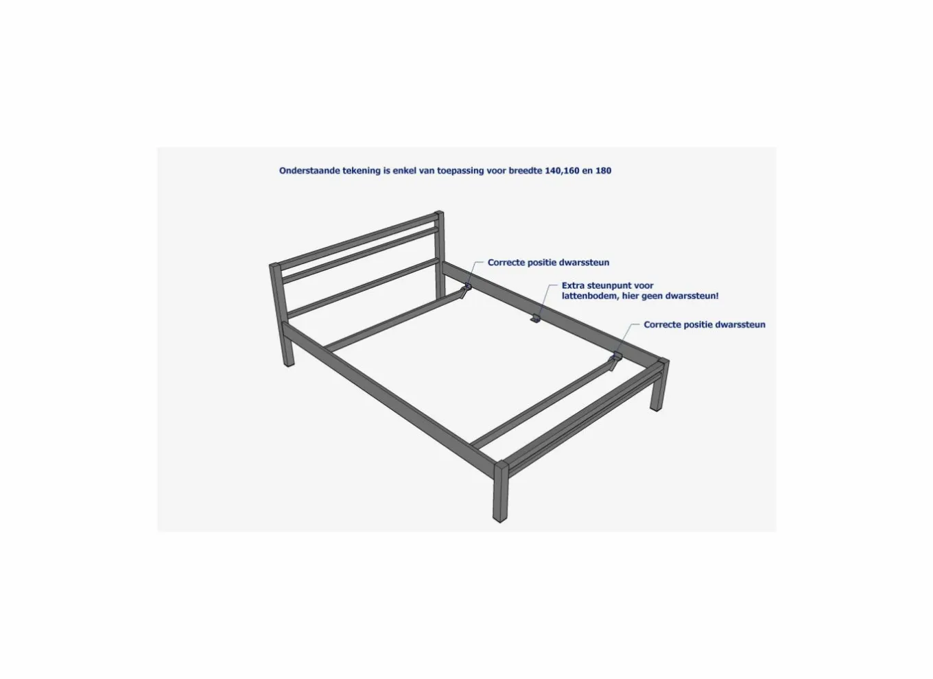 Perfecta Tweepersoonsbedden|Bed King 140x200cm - metaal - mat antraciet