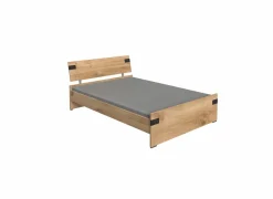 Tweepersoonsbedden|Bed Liverpool 140x200cm - decor - grafiet