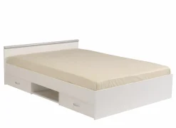 Bed Nashville 140x200cm - decor - wit met opbergruimte- Tweepersoonsbedden