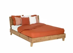 Tweepersoonsbedden|Bed Opium 160x200cm - gerecycleerd den massief - naturel