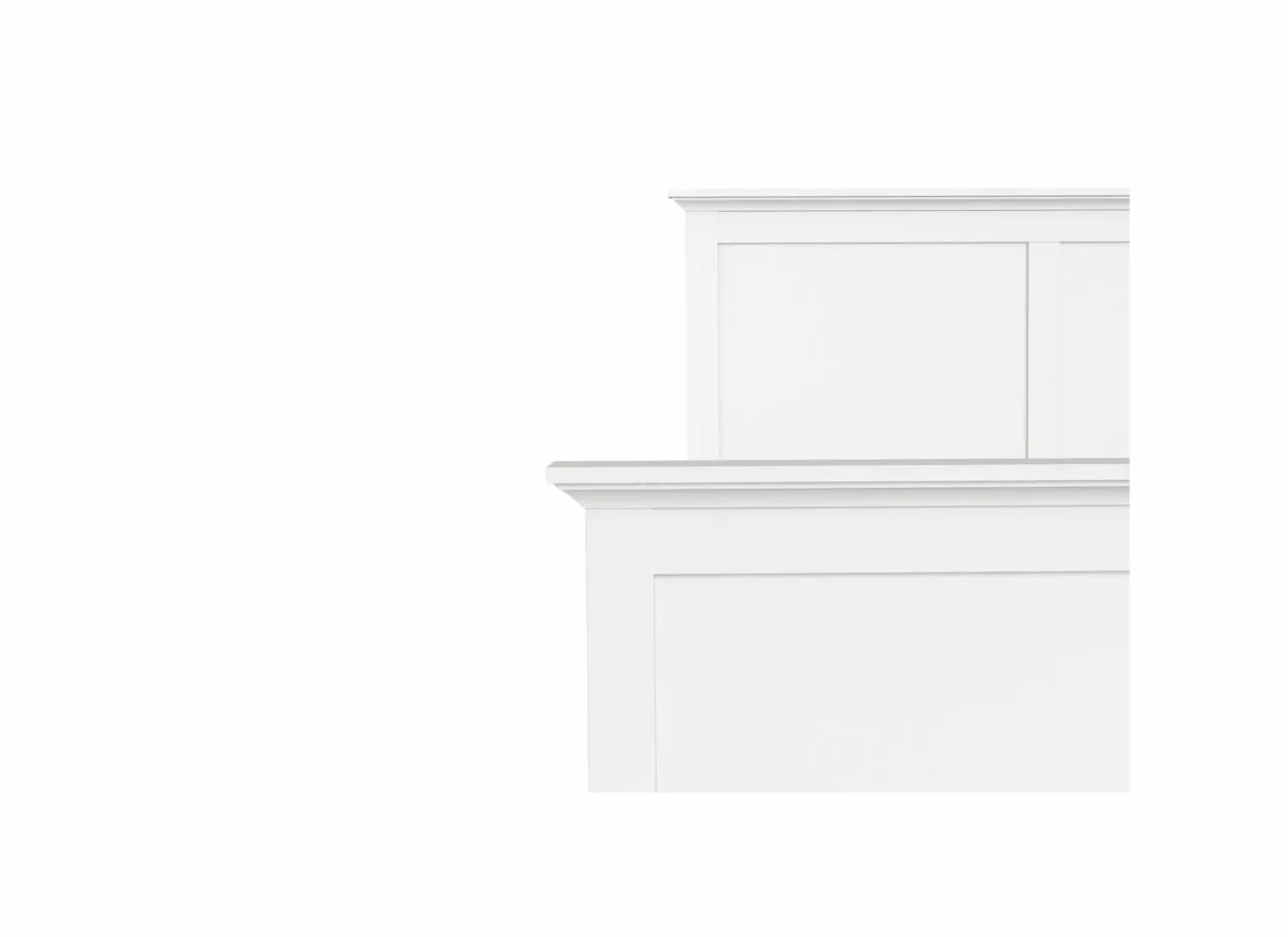 Bed Paris 160x200cm - decor - wit- Tweepersoonsbedden