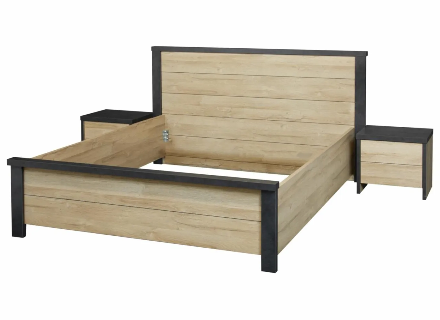 Bed Phaedra 140x200cm - decor - Franse eik & nox- Tweepersoonsbedden