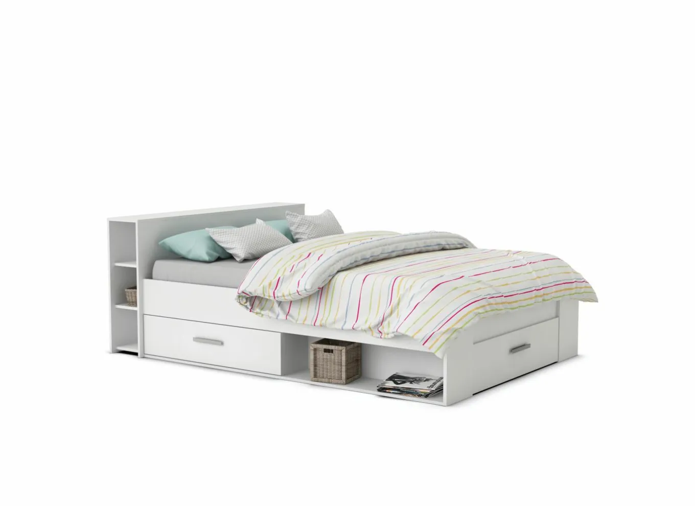 Demeyere Tweepersoonsbedden|Bed Pocket 160x200cm - decor - pearl white met opbergruimte